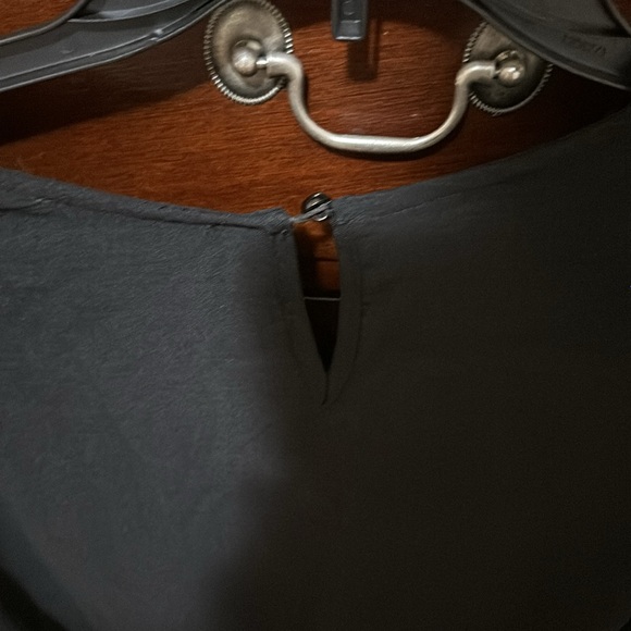 Black short sleeve jump suit with tie - Picture 3 of 4